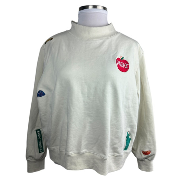Parke Limited Edition NYC Pop-Up Patch Sweatshirt Embroidered Central Parke L/XL - Picture 2 of 14